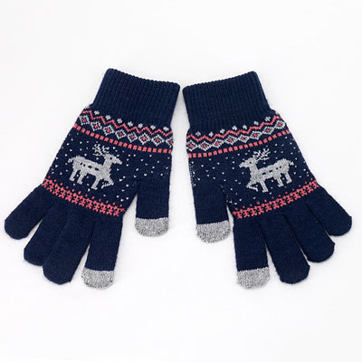Guantes Tejidos con Patrón Navideño Jacquard - Image 12