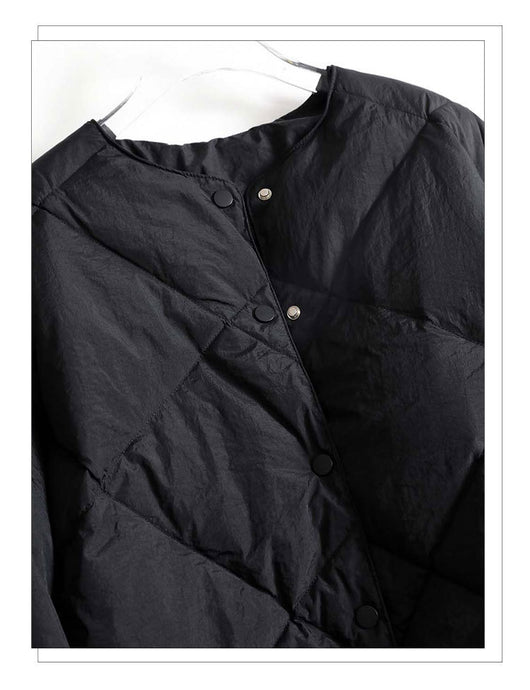 Chaqueta Corta de Algodón con Diseño Lattice Gris para Mujer - Image 7