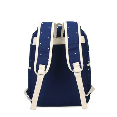 Mochila Canvas con Lunares - Diseño Moderno y Funcional - Image 3
