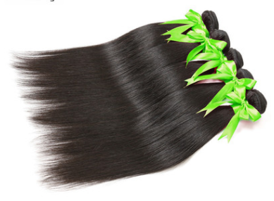 Peluca de Cabello Real Liso Brasileño Color Natural - Estilo Cortina
