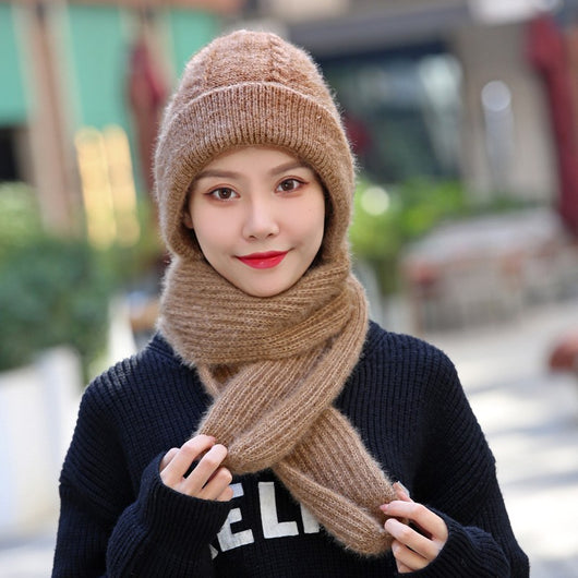 Conjunto Gorro y Bufanda Mujer Invierno - Diseño 2 en 1 con Forro Grueso - Image 6