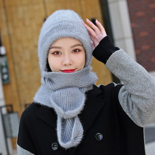 Conjunto Gorro y Bufanda Mujer Invierno - Diseño 2 en 1 con Forro Grueso - Image 10