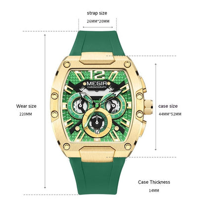 Reloj Deportivo Multifunción Estilo Barril de Vino para Hombre - Image 6