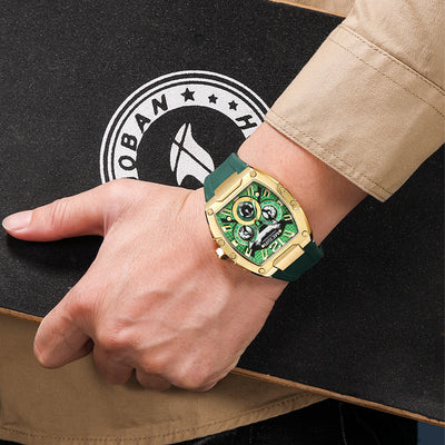 Reloj Deportivo Multifunción Estilo Barril de Vino para Hombre - Image 9