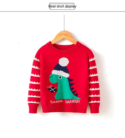Suéter Navideño de Dinosaurio para Bebé Niño - Diseño Cartoon Otoño Invierno - Image 9