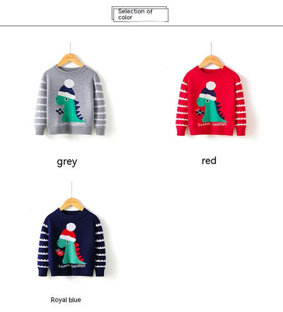 Suéter Navideño de Dinosaurio para Bebé Niño - Diseño Cartoon Otoño Invierno - Image 12