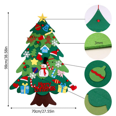 Árbol de Navidad DIY de Fieltro Infantil con Luces LED - Image 16