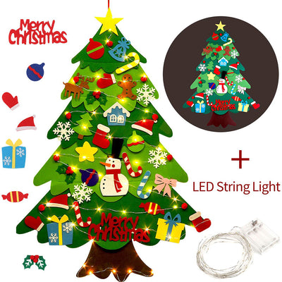Árbol de Navidad DIY de Fieltro Infantil con Luces LED - Image 18