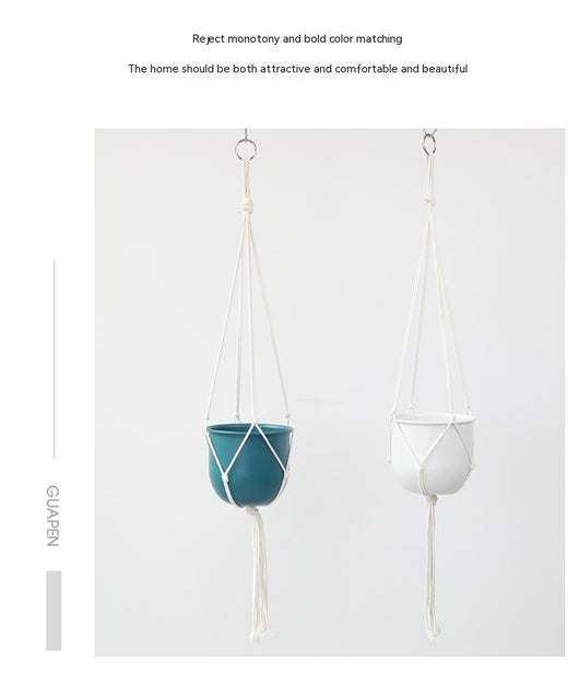 Macetero Colgante de Hierro Artístico para Decoración del Hogar - Image 12