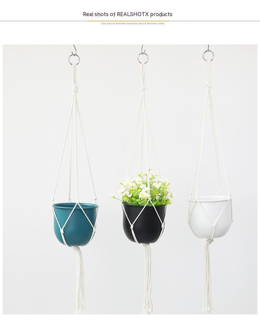 Macetero Colgante de Hierro Artístico para Decoración del Hogar - Image 19