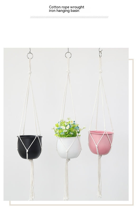 Macetero Colgante de Hierro Artístico para Decoración del Hogar - Image 20