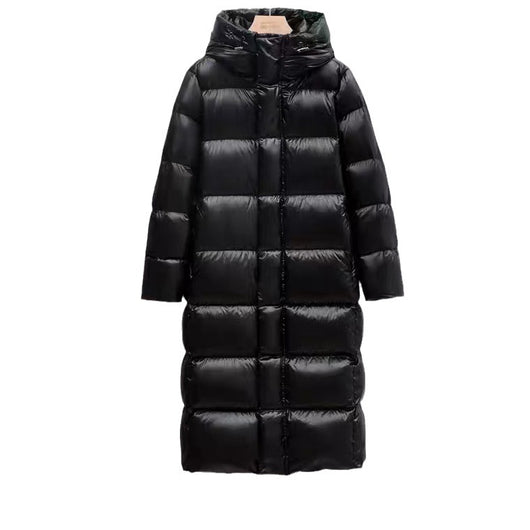Abrigo de Plumas de Pato Blanco con Capucha para Parejas - Invierno Elegante - Image 12