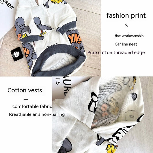 Suéter Casual para Mascotas con Diseño Graffiti - Perfecto para Primavera y Otoño - Image 9