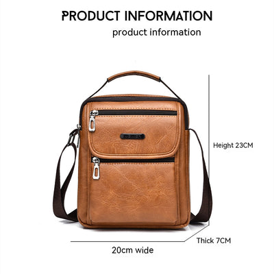 Bolsa Mensajero Vintage Portátil para Hombre - Image 9