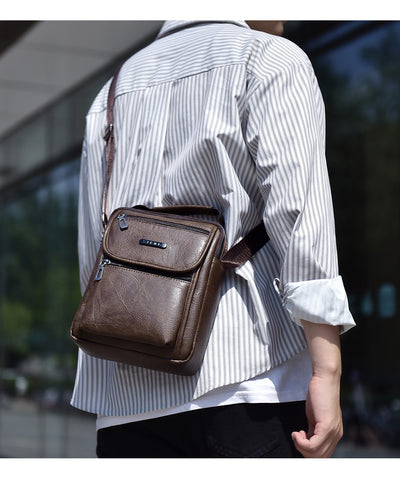 Bolsa Mensajero Vintage Portátil para Hombre - Image 13