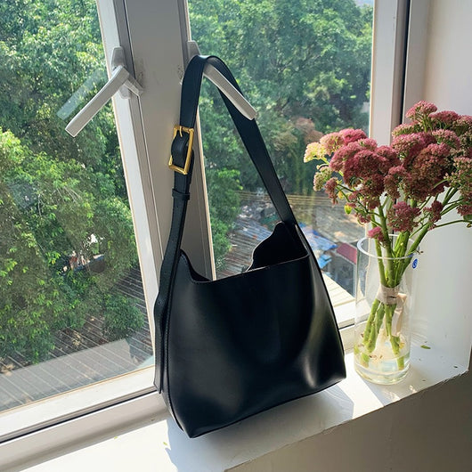 Bolso Bandolera Tipo Bucket de Gran Capacidad Versátil para Mujer - Image 9