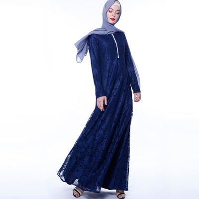 Vestido Musulmán de Encaje para Mujer - Fresco y Elegante para Verano - Image 4