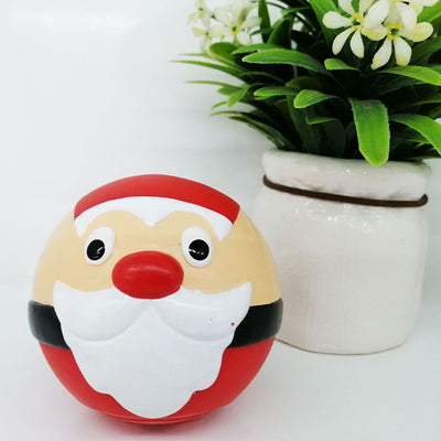White snowman pet toy with black eyes, orange nose, smiling mouth, and red scarf, next to a potted plant. - Image 15