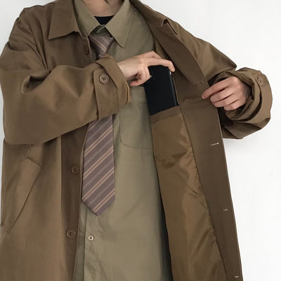 Abrigo Retro Japonés Oversize Unisex de Botón Simple - Image 11