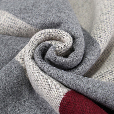Bufanda de Invierno Rayada en Cashmira Artificial para Hombre - Image 44