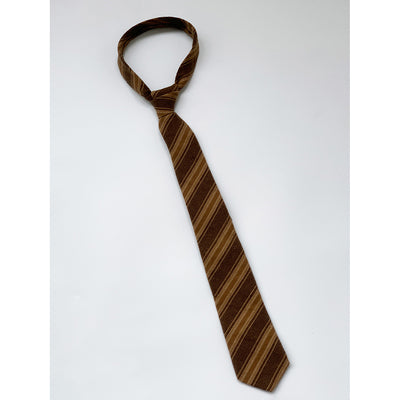 Corbata Retro Japonesa a Rayas Khaki - Estilo Universitario Versátil - Image 12
