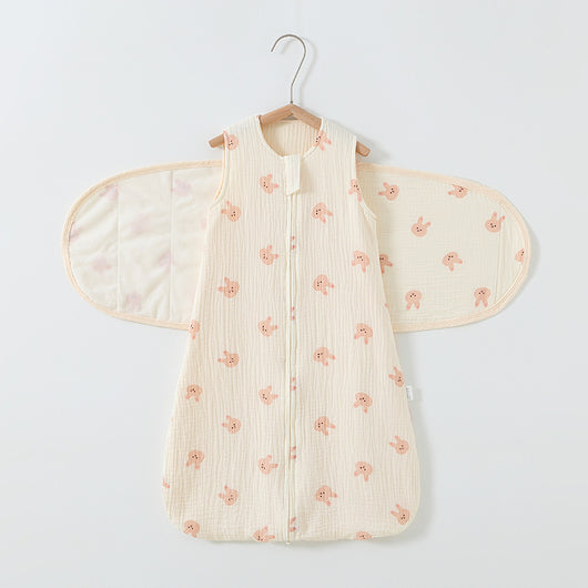 Saco de Dormir Bebé Algodón Gasa 4 Capas con Faja Antisobresaltos - Image 14