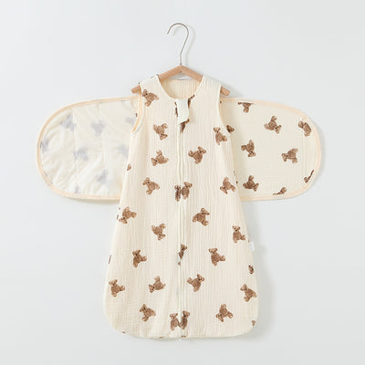 Saco de Dormir Bebé Algodón Gasa 4 Capas con Faja Antisobresaltos - Image 19