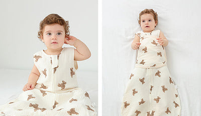 Saco de Dormir Bebé Algodón Gasa 4 Capas con Faja Antisobresaltos - Image 25