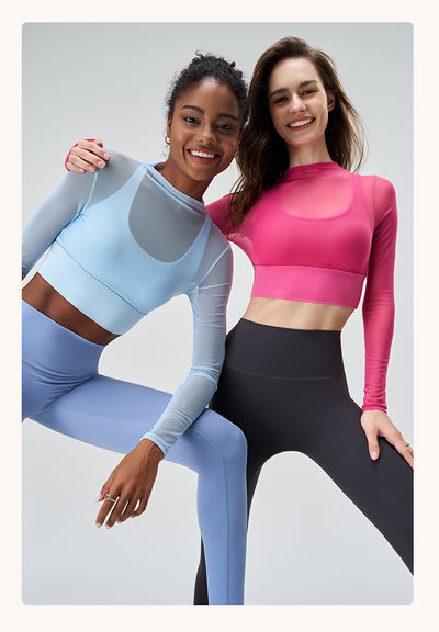 Playera Deportiva Reductora de Malla para Mujer - Manga Larga Transpirable de Secado Rápido - Image 21
