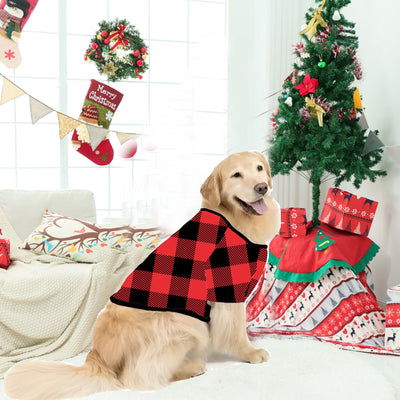 Black and red buffalo plaid Christmas pajama set with a leopard print reindeer snowflake graphic and "Merry Christmas" text. - Image 18