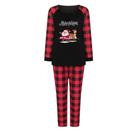 Black and red plaid Christmas romper with Santa Claus and reindeer graphic, and 'Merry Christmas' text. - Image 20