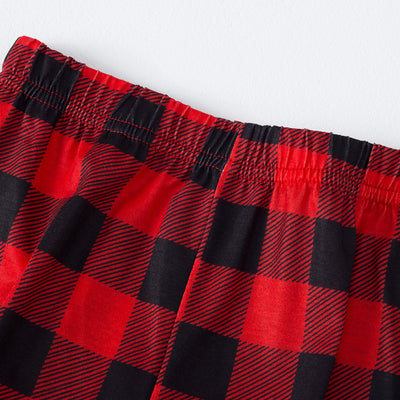 Black and red plaid Christmas romper with Santa Claus and reindeer graphic, and 'Merry Christmas' text. - Image 24