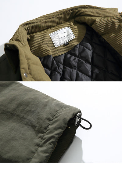 Abrigo de Invierno con Contraste de Colores y Solapa Moderna - Image 17