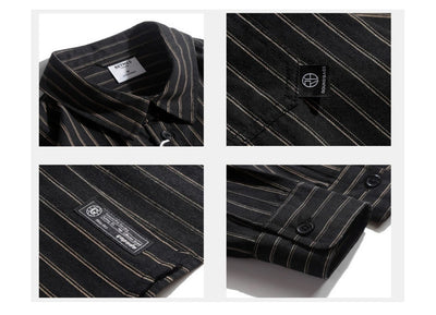 Camisa Universitaria Retro Otoño Manga Larga Oversized - Image 7