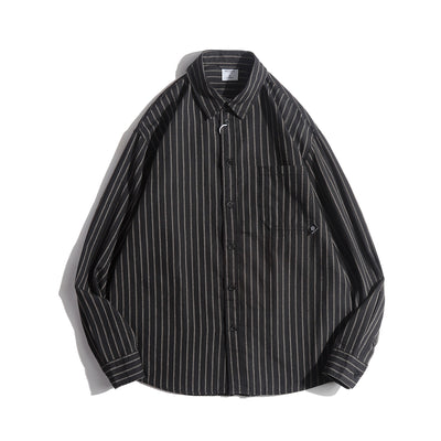 Camisa Universitaria Retro Otoño Manga Larga Oversized - Image 10