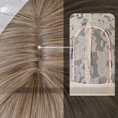 Peluca Larga Rizada con Flequillo - Marrón y Negro - Image 15