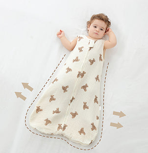 Saco de Dormir Bebé Algodón Gasa 4 Capas con Faja Antisobresaltos - Image 44