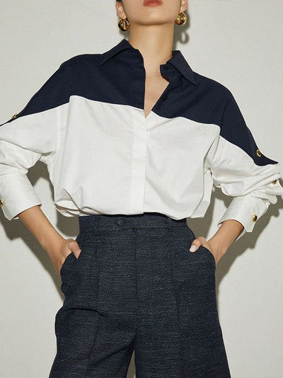Blusa Francesa de Alto Grado con Combinación de Colores - Image 23