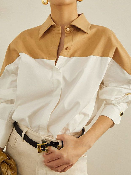 Blusa Francesa de Alto Grado con Combinación de Colores - Image 25