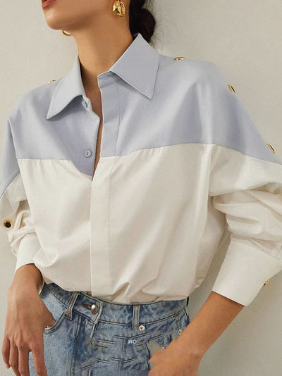 Blusa Francesa de Alto Grado con Combinación de Colores - Image 26