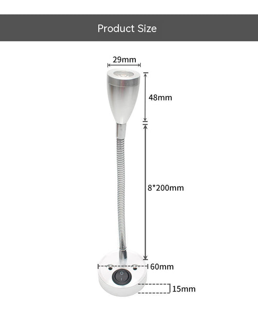 Lámpara Lectora LED 12V 24V con Voltímetro Integrado - Image 12