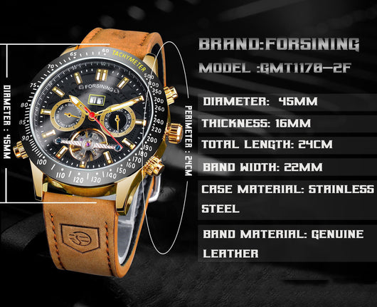 Reloj Automático Mecánico para Hombre - Resistente al Agua y Versátil - Image 6