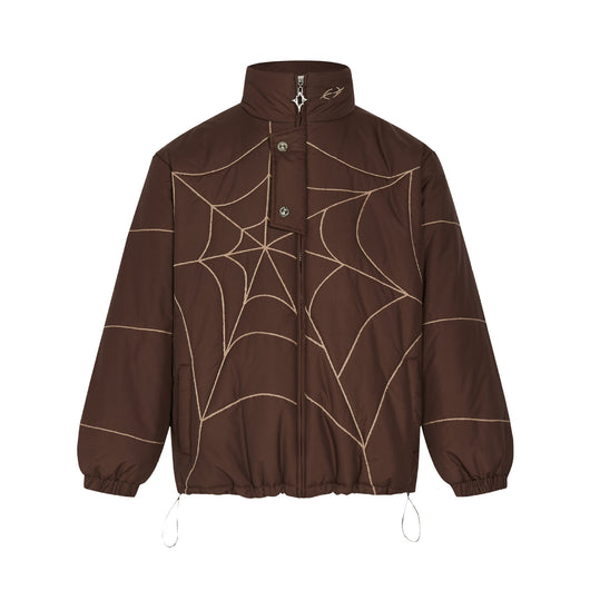 Chaqueta de Cuero PU con Bordado de Telaraña - Estilo Universitario Unisex Trendy - Image 13