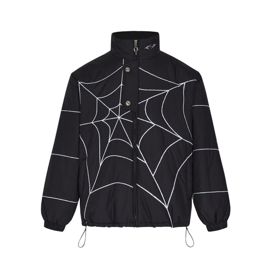 Chaqueta de Cuero PU con Bordado de Telaraña - Estilo Universitario Unisex Trendy - Image 15