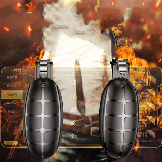 Black mobile phone gaming grip with an ergonomic handle and a silver trigger button for enhanced gameplay. - Image 10