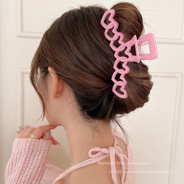 Horquillas Corazón para Cabello - Pinzas Tiburón Elegantes para Mujer