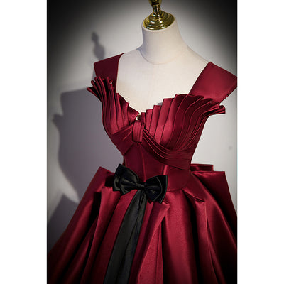 Vestido de Novia Rojo Satinado para Anfitriona - Image 9
