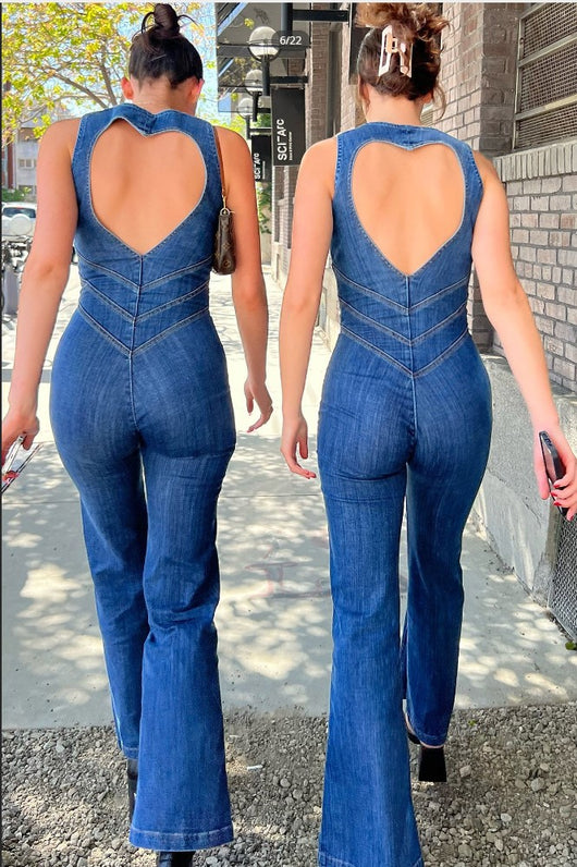 Jumpsuit Ajustado Elegante con Espalda Descubierta y Detalle Corazón - Image 11