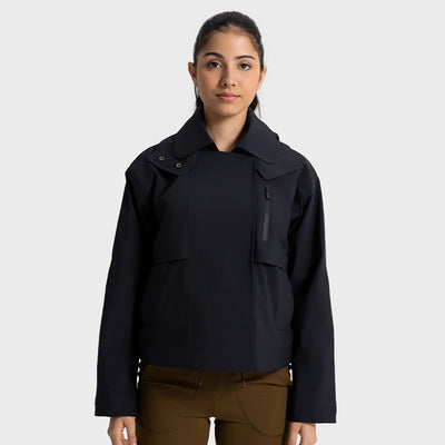 Gabardina Corta Impermeable y Transpirable para Mujer con Capucha Desmontable - Image 18