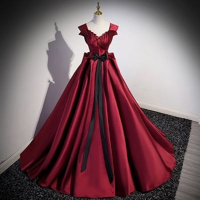 Vestido de Novia Rojo Satinado para Anfitriona - Image 13
